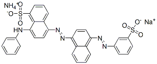 8-anilino-5-[[4-[(3-sulphophenyl)azo]-1-naphthyl]azo]naphthalene-1-sulphonic acid, ammonium sodium salt Structure