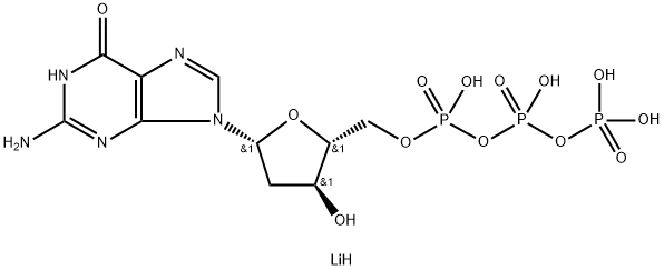 Guanosine 5'-(tetrahydrogen triphosphate), 2'-deoxy-, tetralithium salt Structure