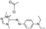 5-[[4-(diethylamino)phenyl]azo]-1,4-dimethyl-1H-1,2,4-triazolium acetate Structure