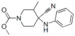 methyl 4-cyano-3-methyl-4-(phenylamino)piperidine-1-carboxylate Structure