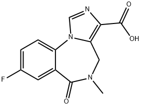 4H-咪唑并[1,5-A][1,4]苯并二氮杂环庚烷-3-甲酸, 8-氟-5,6-二氢-5-甲基-6-氧代-