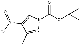 3-Methyl-4-nitro-pyrazole-1-carboxylic acid tert-butyl ester Structure