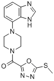Piperazine, 1-(1H-benzimidazol-4-yl)-4-((5-(methylthio)-1,3,4-oxadiazo l-2-yl)carbonyl)- Structure