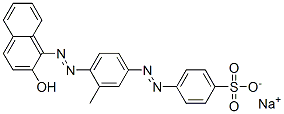 sodium 4-[[4-[(2-hydroxy-1-naphthyl)azo]-3-methylphenyl]azo]benzenesulphonate  Structure
