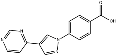 4-(4-PYRIMIDIN-4-YL-1H-PYRAZOL-1-YL)BENZOICACID Structure