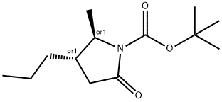 1-PYRROLIDINECARBOXYLIC ACID, 2-METHYL-5-OXO-3-PROPYL-, 1,1-DIMETHYLETHYL ESTER, (2R,3S)-REL- Structure