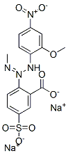disodium 2-[3-(2-methoxy-4-nitrophenyl)-1-methyltriazen-2-yl]-5-sulphonatobenzoate Structure