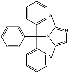 2,5-DIBROMO-1-TRITYLIMIDAZOLE Structure