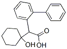 alpha-(1-Hydroxycyclohexyl)-biphenylacetic acid, (+)- Structure