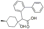alpha-(1-Hydroxy-4-methylcyclohexyl)-biphenylacetic acid, trans-(+)- Structure