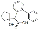 alpha-(1-Hydroxycyclopentyl)-biphenylacetic acid, (-)- Structure