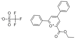2-(ETHOXYCARBONYL)-4,6-DIPHENYLPYRANIUM TRIFLUOROMETHANESULFONATE Structure