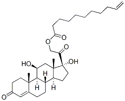 11beta,17,21-trihydroxypregn-4-ene-3,20-dione 21-undec-10-enoate Structure