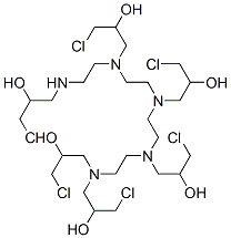1,19-dichloro-7,10,13,16-tetrakis(3-chloro-2-hydroxypropyl)-4,7,10,13,16-pentaazanonadecane-2,18-diol Structure