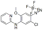 2-chloro-5-methoxy-4-(2-pyridylamino)benzenediazonium tetrafluoroborate Structure