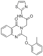 3(4H)-Quinazolineacetamide, 2-((2-methylphenoxy)methyl)-4-oxo-N-thiazo lyl- Structure