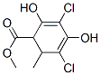 methyl 3,5-dichloro-2,4-dihydroxy-6-methylcyclohexa-2,4-diene-1-carboxylate Structure