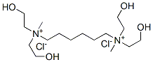 N,N'-hexane-1,6-diylbis[bis(2-hydroxyethyl)methylammonium] dichloride Structure