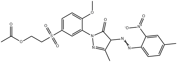 2-[5-[[2-(acetoxy)ethyl]sulphonyl]-2-methoxyphenyl]-2,4-dihydro-5-methyl-4-[(4-methyl-2-nitrophenyl)azo]-3H-pyrazol-3-one  Structure