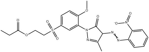 2,4-dihydro-2-[2-methoxy-5-[[2-(propionyloxy)ethyl]sulphonyl]phenyl]-5-methyl-4-[(2-nitrophenyl)azo]-3H-pyrazol-3-one Structure