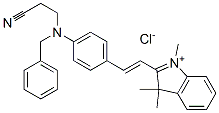 2-[2-[4-[benzyl(2-cyanoethyl)amino]phenyl]vinyl]-1,3,3-trimethyl-3H-indolium chloride  Structure