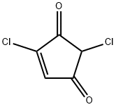4-Cyclopentene-1,3-dione,  2,4-dichloro- Structure