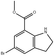 5-BROMO-INDOLINE-7-CARBOXYLIC ACID METHYL ESTER Structure