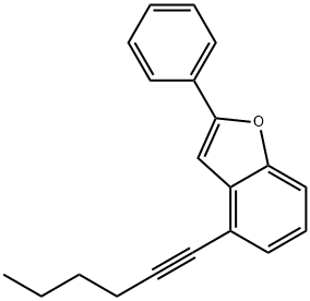 4-HEX-1-YNYL-2-PHENYLBENZOFURAN Structure