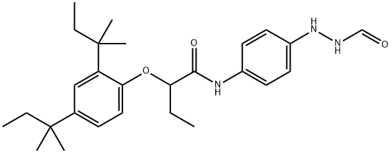 Butanamide, 2-[2,4-bis(1,1-dimethylpropyl) phenoxy]-N-[4-(2-formylhydrazino)phenyl]- Structure