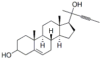 20-(1-propynyl)-5-pregnen-3,20-diol Structure