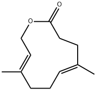 (5E,9E)-5,9-Dimethyloxacycloundeca-5,9-dien-2-one Structure