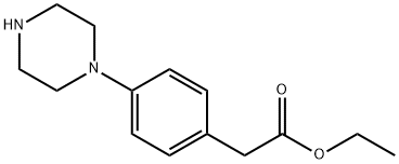 ethyl 2-(4-(piperazin-1-yl)phenyl)acetate Structure