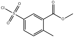 5-(CHLOROSULFONYL)-2-METHYLBENZOIC ACID METHYL ESTER Structure