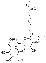 BETA-D-GAL-[1->4]-BETA-D-GLCNAC-1->O-CETE Structure