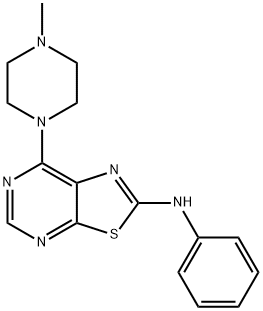 [7-(4-METHYLPIPERAZIN-1-YL)THIAZOLO[5,4-D]PYRIMIDIN-2-YL]PHENYLAMINE Structure