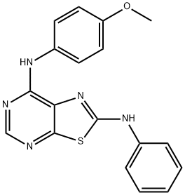N7-(4-METHOXYPHENYL)-N2-PHENYLTHIAZOLO[5,4-D]PYRIMIDINE-2,7-DIAMINE Structure