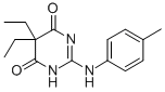 5,5-Diethyl-2-((4-methylphenyl)amino)-4,6(1H,5H)-pyrimidinedione Structure