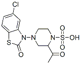 4-(5-chloro-2-oxo-3(2H)-benzothiazolyl)acetyl-1-piperazinesulfonic acid Structure