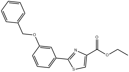 2-(3-BENZYLOXY-PHENYL)-THIAZOLE-4-CARBOXYLIC ACID ETHYL ESTER Structure