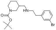 1-BOC-3-([2-(3-BROMO-PHENYL)-ETHYLAMINO]-METHYL)-PIPERIDINE Structure