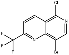 8-BROMO-5-CHLORO-2-(TRIFLUOROMETHYL)-1,6-NAPHTHYRIDINE Structure