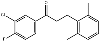 3'-CHLORO-3-(2,6-DIMETHYLPHENYL)-4'-FLUOROPROPIOPHENONE Structure