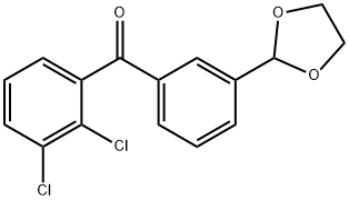 2,3-DICHLORO-3'-(1,3-DIOXOLAN-2-YL)BENZOPHENONE Structure