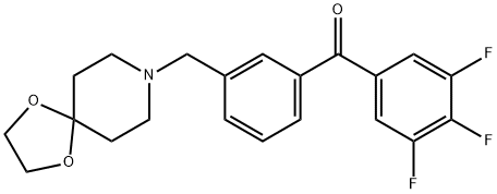 3'-[8-(1,4-DIOXA-8-AZASPIRO[4.5]DECYL)METHYL]-3,4,5-TRIFLUOROBENZOPHENONE Structure