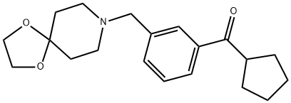 CYCLOPENTYL 3-[8-(1,4-DIOXA-8-AZASPIRO[4.5]DECYL)METHYL]PHENYL KETONE Structure