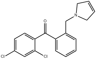 2,4-DICHLORO-2'-(3-PYRROLINOMETHYL) BENZOPHENONE Structure