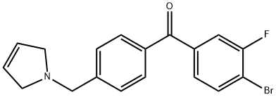 4-BROMO-3-FLUORO-4'-(3-PYRROLINOMETHYL) BENZOPHENONE Structure