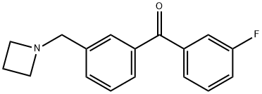 3-AZETIDINOMETHYL-3'-FLUOROBENZOPHENONE Structure