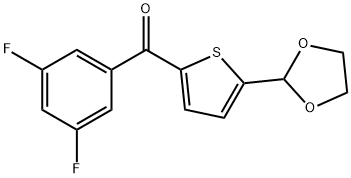 2-(3,5-DIFLUOROBENZOYL)-5-(1,3-DIOXOLAN-2-YL)THIOPHENE Structure
