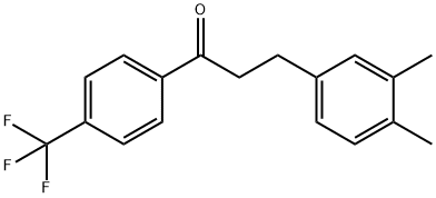 3-(3,4-DIMETHYLPHENYL)-4'-TRIFLUOROMETHYLPROPIOPHENONE Structure